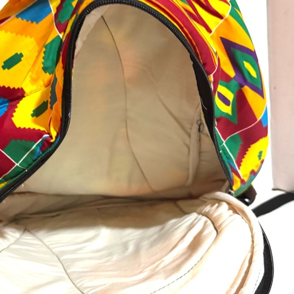 Handmade African ankara unisex handmade geometric backpack - Picture 3 of 4